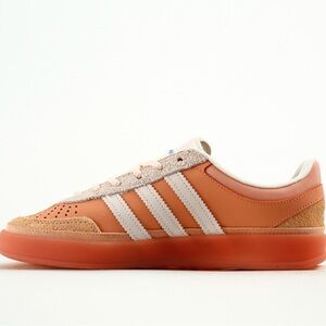 adidas Women's Sneakers in Orange and White Bad Bunny Gazelle Indoor